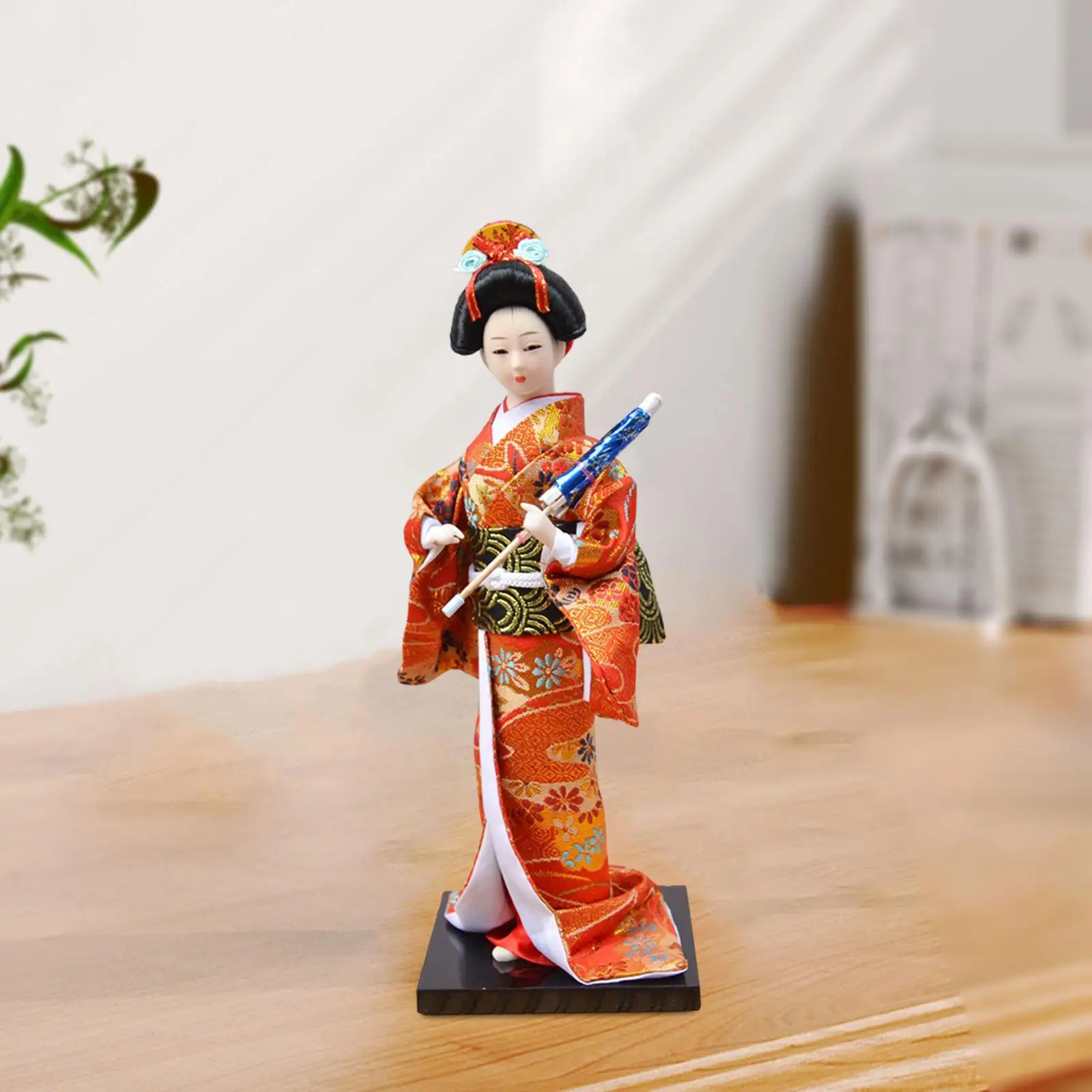 Ethnic Japanese Geisha Dolls Free Standing Handicraft Statuette Figurine Crafts Ornament Asian Doll Ornament for Shelf Decor