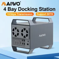 MAIWO 4 Bay 10Gbps 3.5 Inch HDD Docking Station Case SATA to USB3.2 Gen2 HDD Enclosure for 3.5 Inch HDD/SSD With HDMI UASP