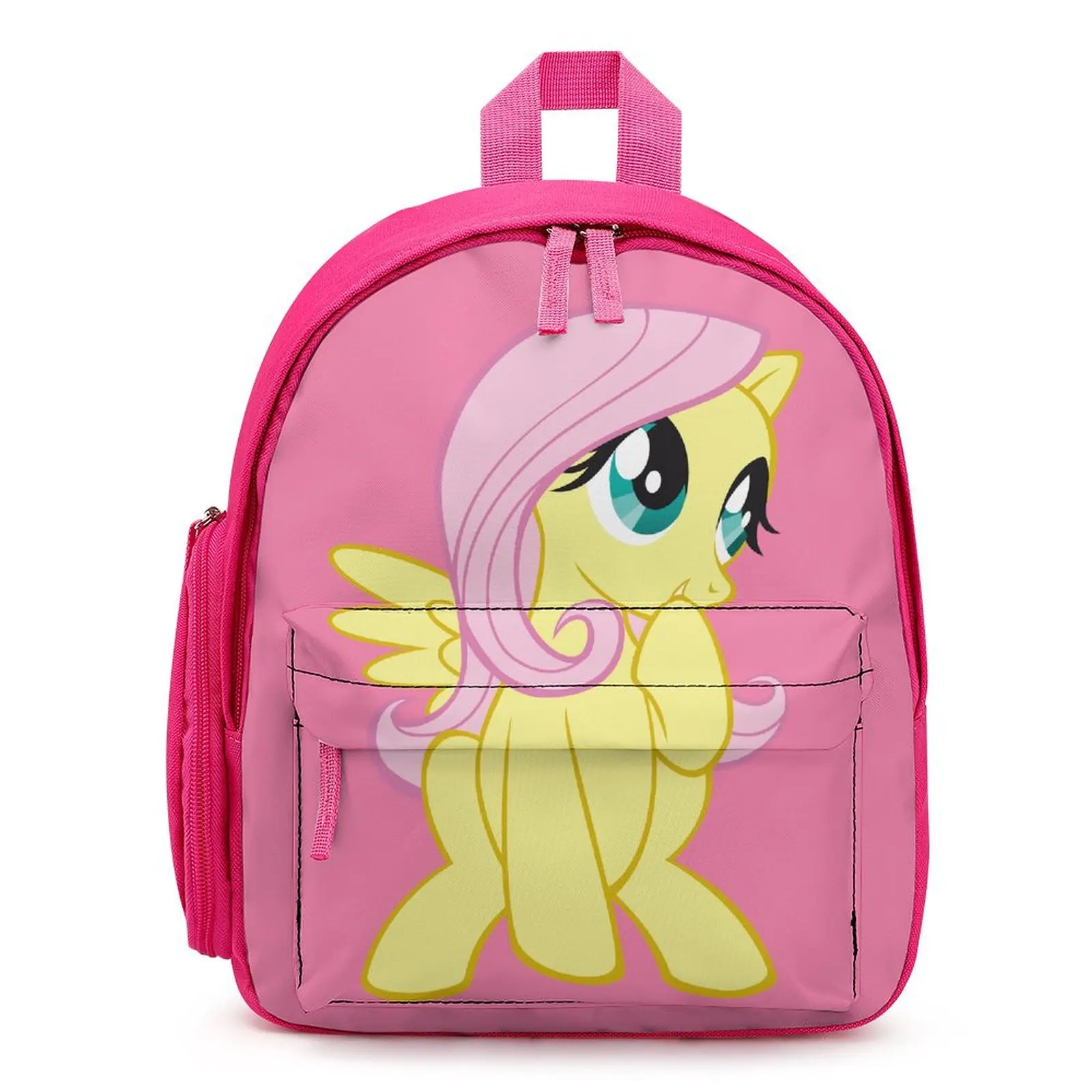 Diy Girl Pink Schoolbag Toddler Backpack Small Pocket Cute Backpack Custom Pony Cartoon Design Back-To-School Season