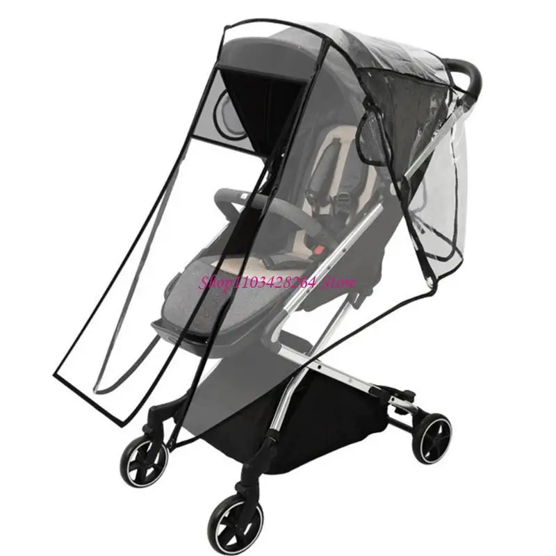 

Stroller Raincoat Waterproof Rain Cover EVA Stroller Accessories Simple Installs G2TD