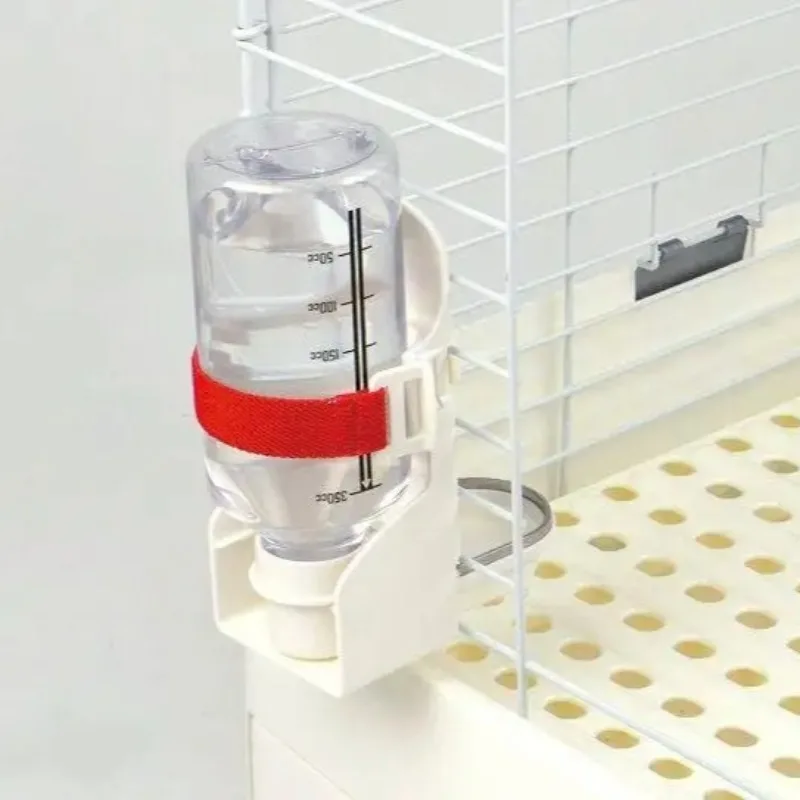 サイフォン式うさぎ用ウォーターボウル、舐め口付き、ペット用ウサギ小屋ケージ用自動プラスチック製ウォーターボトル、漏れ防止フィーダー