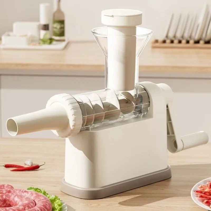 Hand Crank Sausage Stuffer Household Manual Rotating Sausage Maker for Making Dried Sausage Starch Sausage in Kitchen