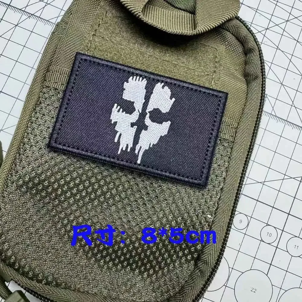 Call of Duty Ghost 코스프레 나이트 라이트 천 스틱 완장 자수 천 팁 에어 씰 벨크로 맞춤형 액세서리