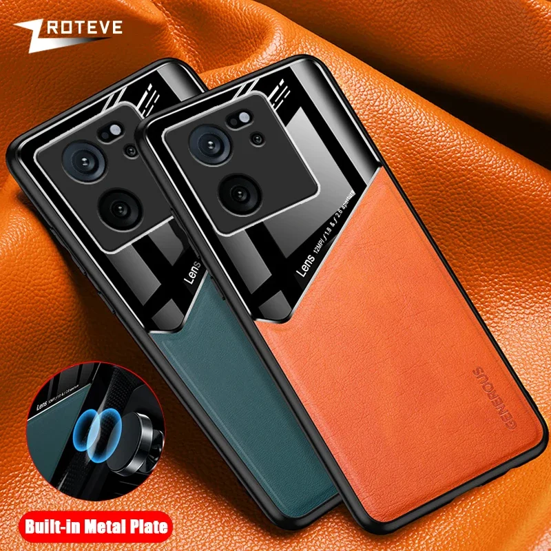 Mi13T Pro Case Zroteve PU Leather Car Magnetic Hard PC Cover For Xiaomi Mi 13 13T Pro Xiomi Mi13 Lite Xiaomi13 Ultra Phone Cases