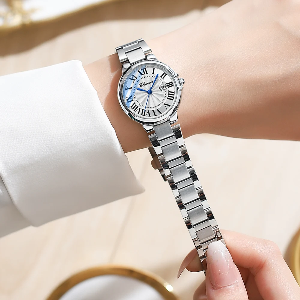 Heiße Verkäufe Liebhaber uhren Männer und Frauen Quarz Armbanduhren Mode klassische Silber Edelstahl Frauen wasserdichte Uhren