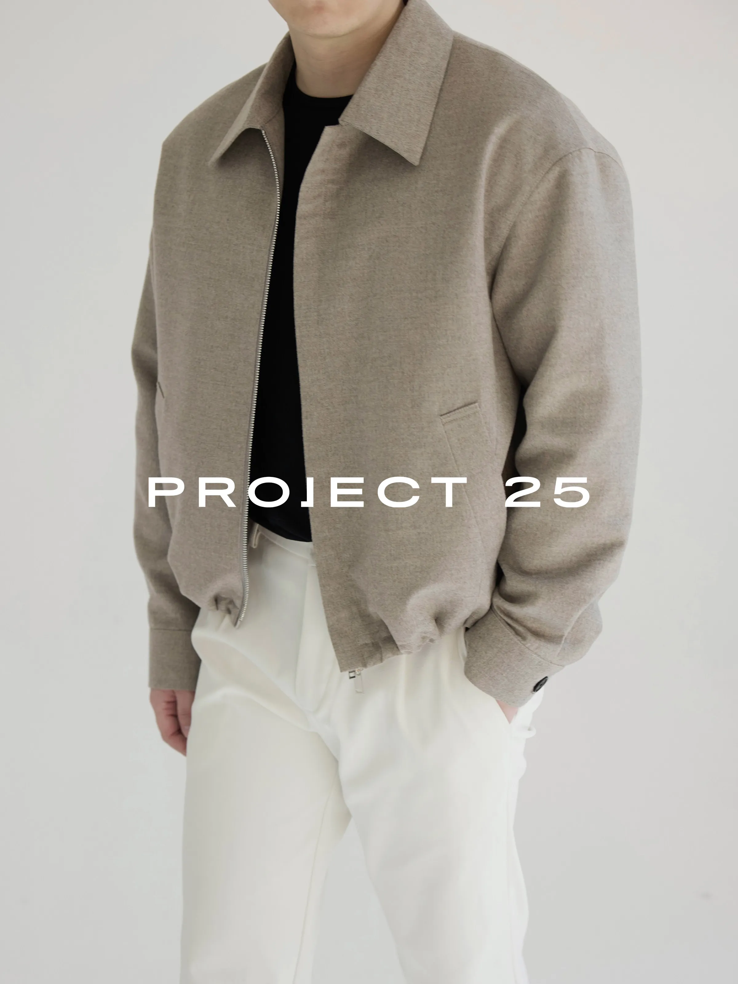 PROJECT 25 Men's Imported Wool Modal Blend Lapel Jacket Casual Commute Short Wide Fit Old Money Style Fall Winter Outerwear