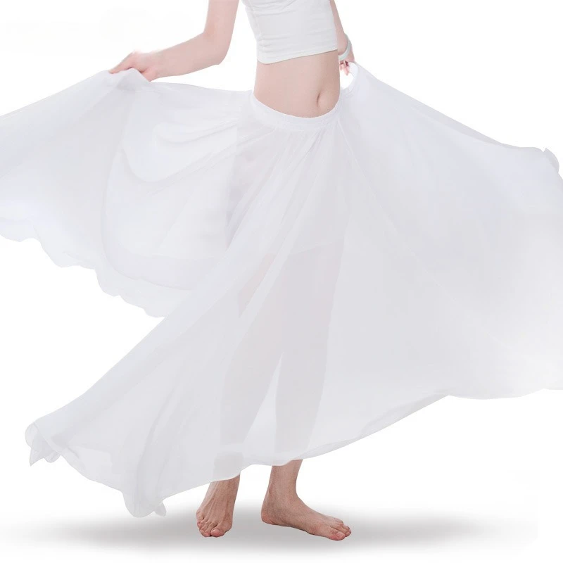 

Customized Belly Dance Costumes Bottom Dress Half Body Long Skirt Plus Size Eastern Dancewear Fat Mm720 Degree Big Swing Skirt