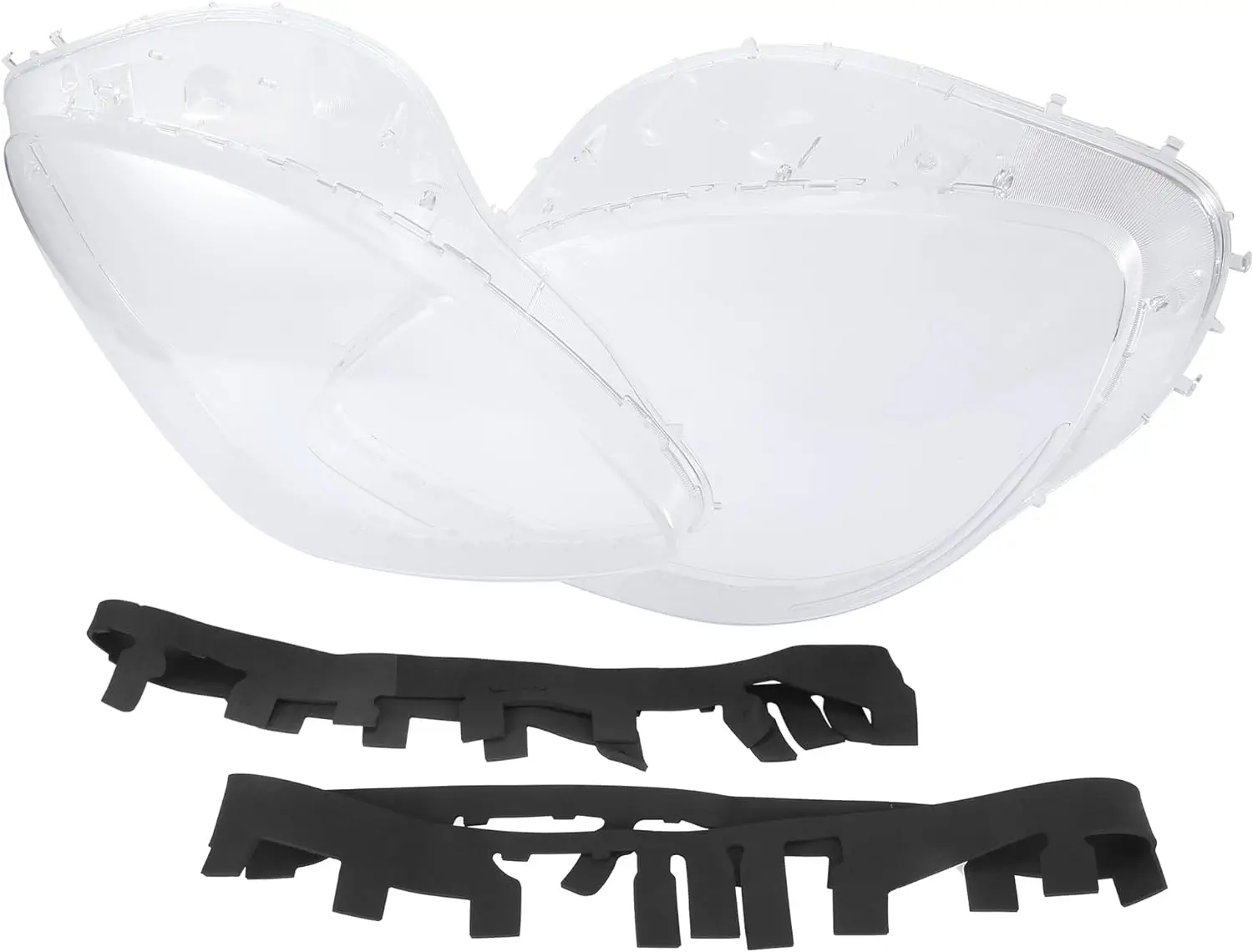 1 Set  Headlight Headlamp Lens Cover with Trim Gaskets Seal for Chevy Corvette C6 2005-2013 left right clear shell