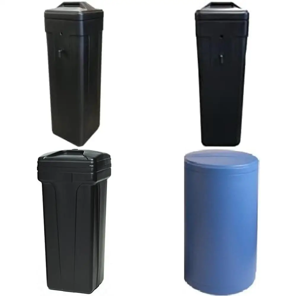 Sistema eficiente de ablandamiento de agua con flotador de seguridad, tanque compacto de salmuera de 11x11x38 pulgadas