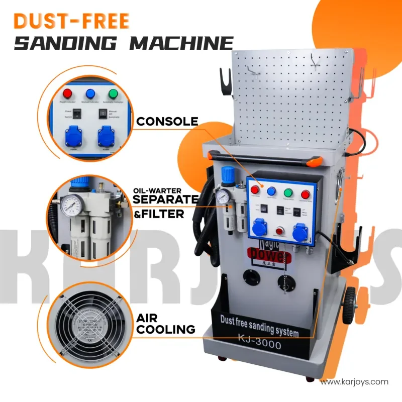 Dust Free Vehicle Dry Sanding Spray Booth Car Body Paint Collector Sander Karjoys Automotive Repair 4500W 220V - view 5