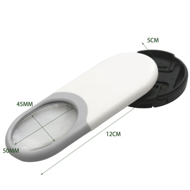 10X Mini Pocket Jewelry Loupe Pull Type Magnifier with Led Light reading Magnifier Ultra-Thin Magnifying Mirror Repair