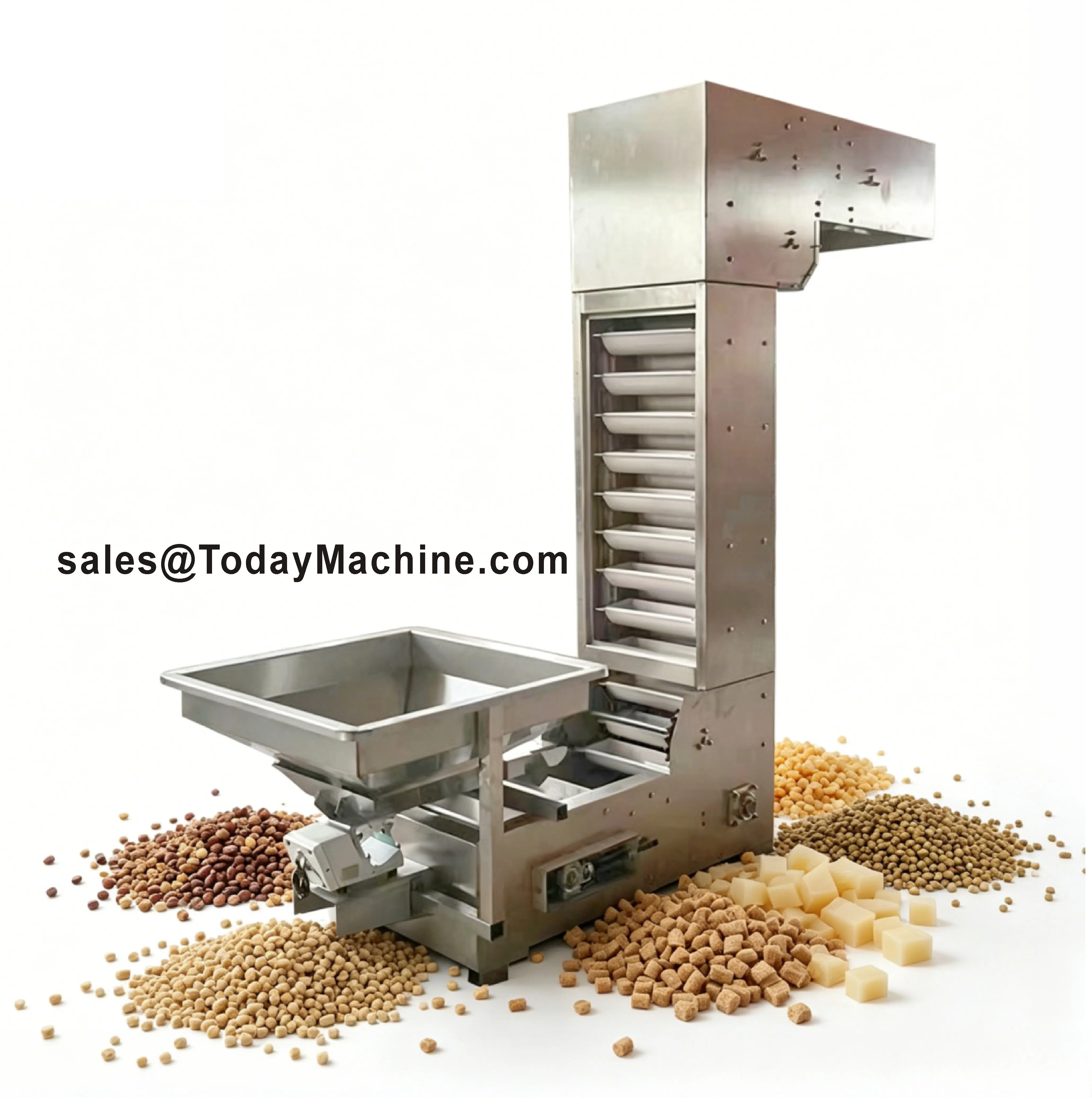 Food Standard Auger Screw Conveyor for Bulk Materials and Dry Products Bucket Elevator Buckets