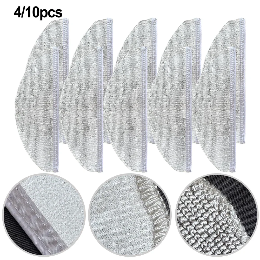 Spare Mop Cloths Mop Cloths 4/10 Pack For Hybrid For L60 Light Gray Robot Vacuum Cleaner Easy To Use High Quality