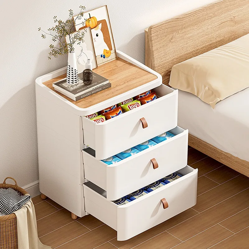 Drawer storage cabinet Japanese crevice locker household living room multi-layer toy snack storage cabinet bedside table