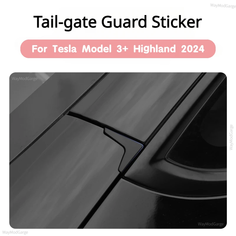 Per Tesla nuovo modello 3 + Highland 2024 Car Door Protector Strip Guard Scratch Crash Cover Tail-gate Guard Sticker accessori per auto