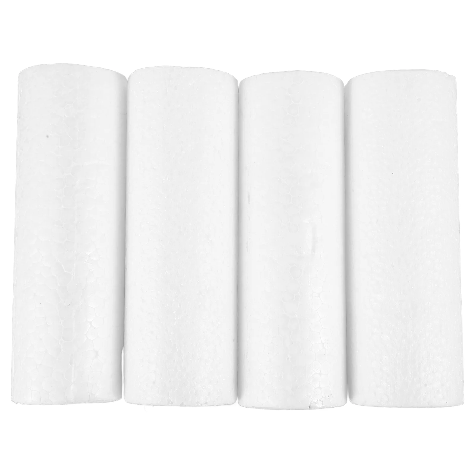 4 Pcs Solid Polystyrene Foam Cylinders Hand Painted 15cm Vibrant Colors Craft Shapes Early Learning Supplies