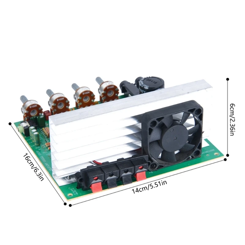 200W OK Amplifiers Board 2 Channel with Highly & Low Adjustment Double Channel Speaker Amplifiers Module Board