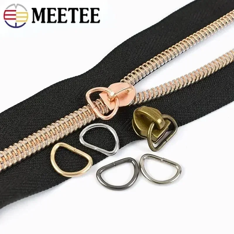 100/300Pc 10mm Metal D Ring Buckle Bag Strap Clothes Connect Clasp Dog Collar Keychain Adjust Hook DIY Craft Hardware Accessory