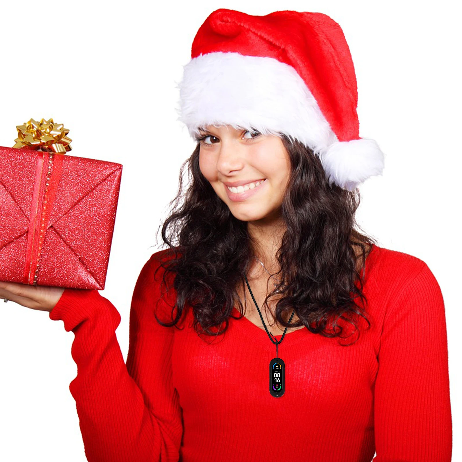 

Double Hole Silicone Shell Wristband Necklace Cord Smart Bracelet Cover Black Men Retro Durable Comfortable Anti Scratch Break