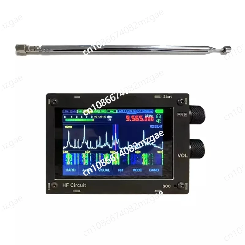 V1.10D 50KHz-2GHZ Malachite SDR Radio Malahiteam DSP SDR Receiver AM/SSB/NFM/WFM+Speaker + Battery Metal Case