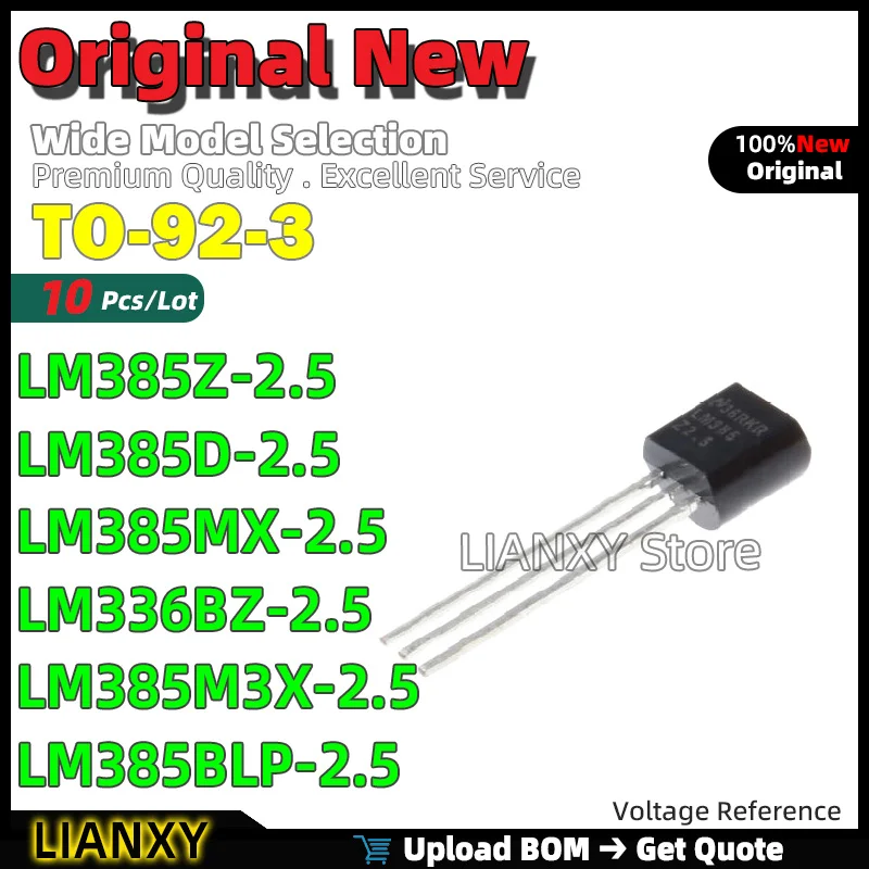 10Pcs TO-92-3 LM385…