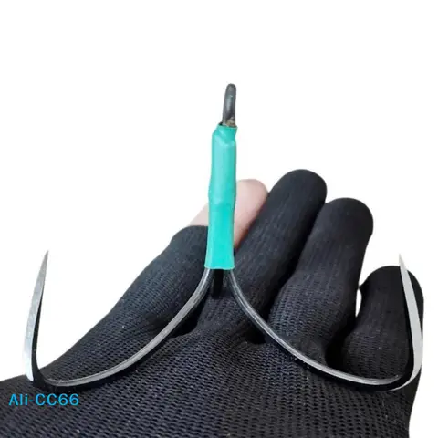 【C】High Carbon Steel Three Prong Fishing Anchor Hook  Tip Anti Slip Shank For Freshwater Saltwater Outdoor Fishing