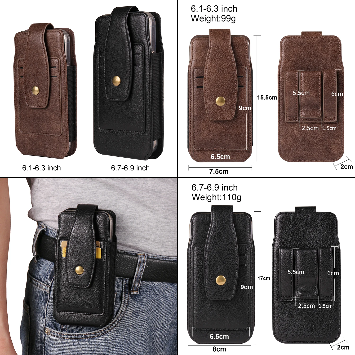 

Leather Belt Clip Phone Case Holster Pouch For Samsung Galaxy S26 25 24 23 22 21 FE Ultra Plus Galaxy Z Fold 7 6 5 4 3 5G Case