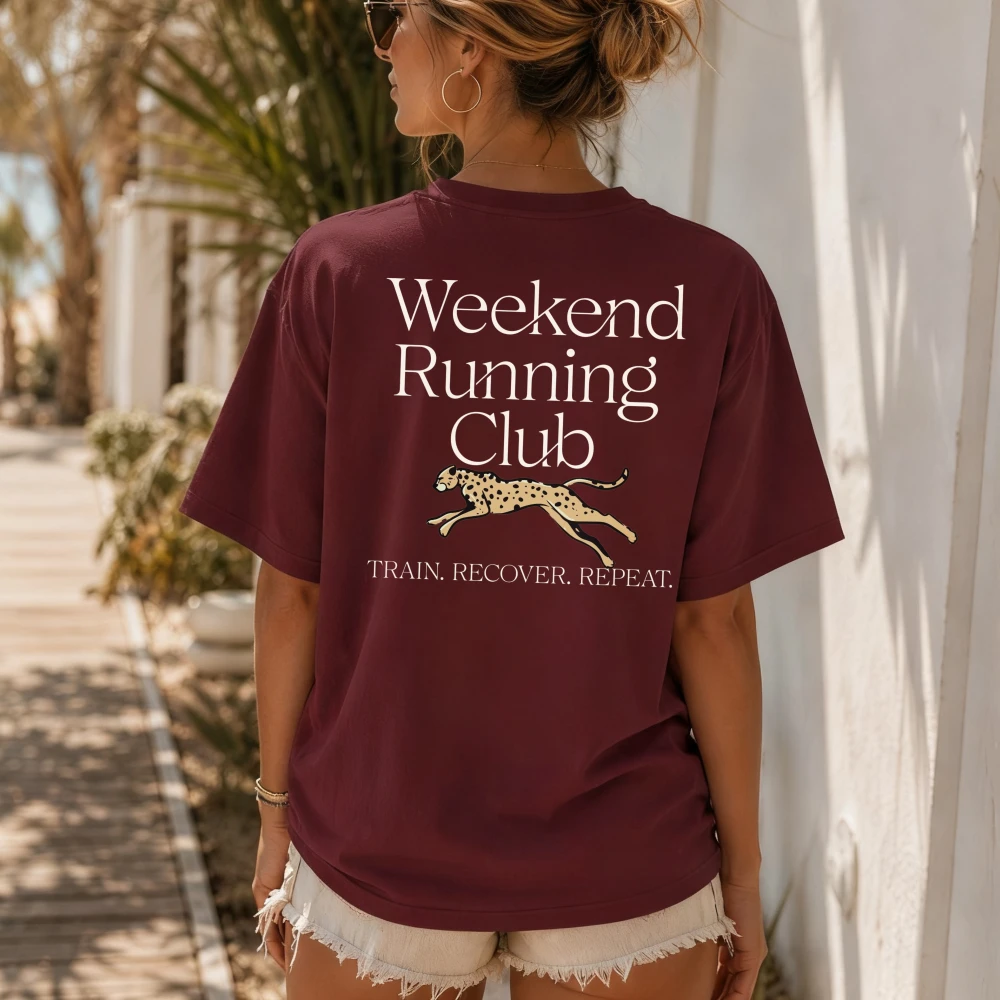 Weekend Running Club Tshirt Trendy Runners Apparel Marathon Training long Run Casual Tee Fashion Recovery Runner Gift Unisex Top