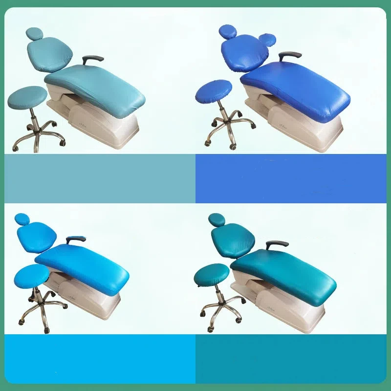 Dental Chair Cover Waterproof Four-piece Set No-wash High-elastic Leather Material Leather Imitation Seat Cover Chair Table Cove