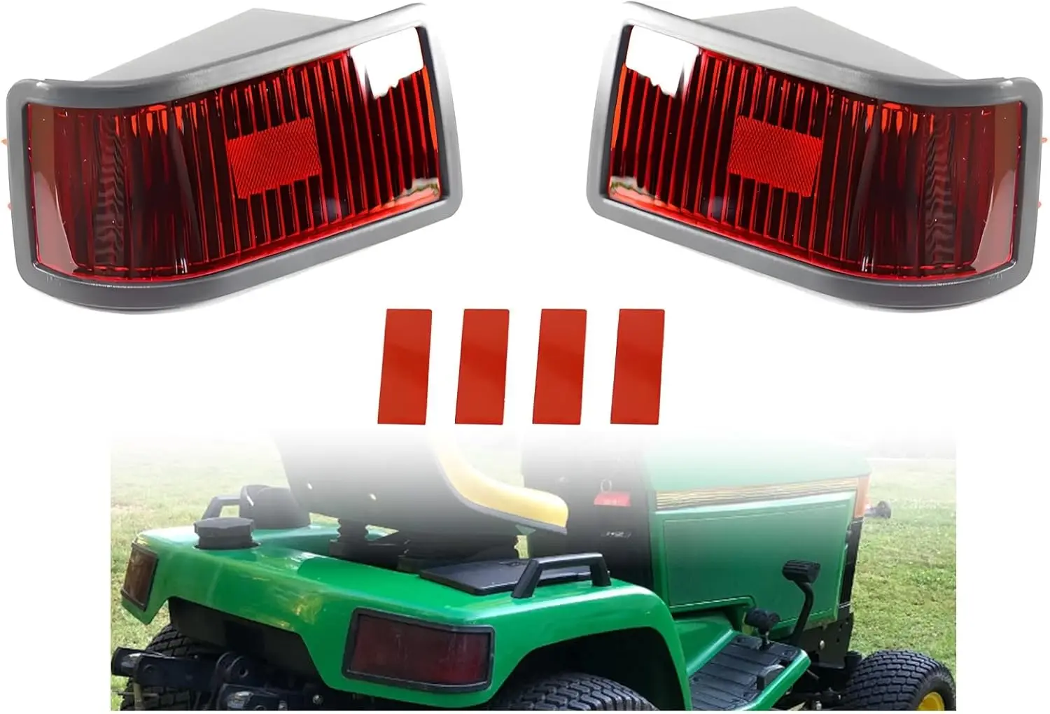 

Tail Light Kit for John Deere 415-455, Red Lens, Replaces M116504, M116505, M116132, M116133, M117275