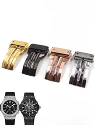 Solid Stainless Steel Fold Buckle with Good Texture for Hublot Big Bang Yubo Series Waterproof Watch Accessories 18 20 22 24mm