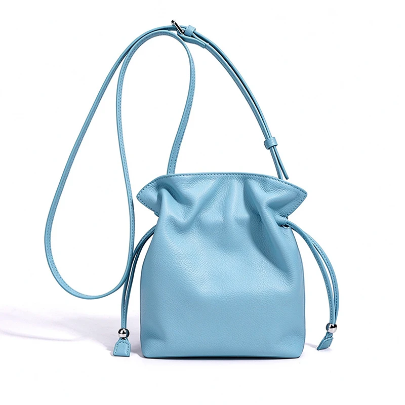New Small Everyday Flap Crossbody Bag Women Real Cowhide Leather Yellow Green Ladies Purse Handbag