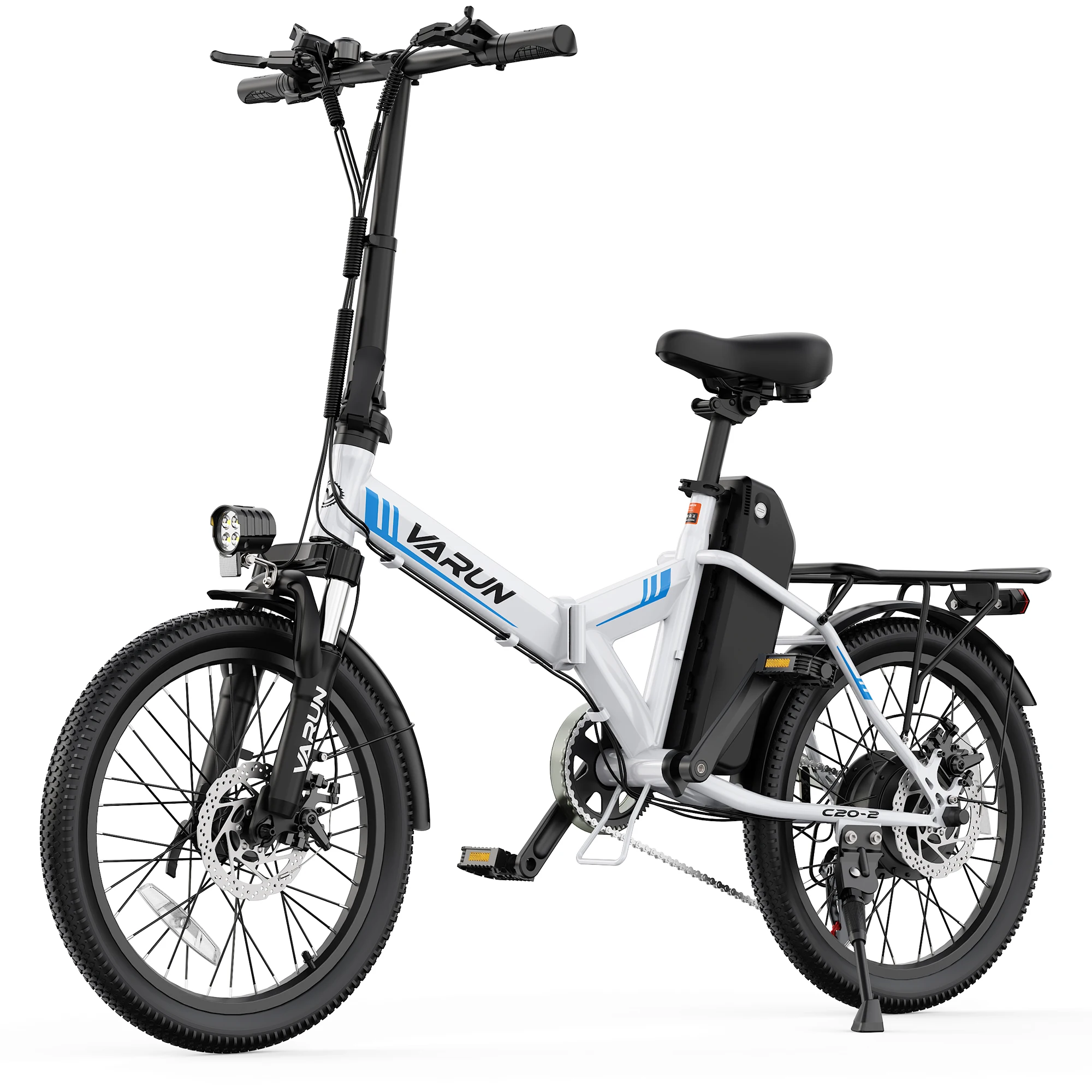 

【1 Year Warranty】 Varun C20-2 Adult Electric Bike, 500W Peak Power, 36V 7.8Ah Battery, 20" Tire City E-bike, 20MPH, Ebike UL2849