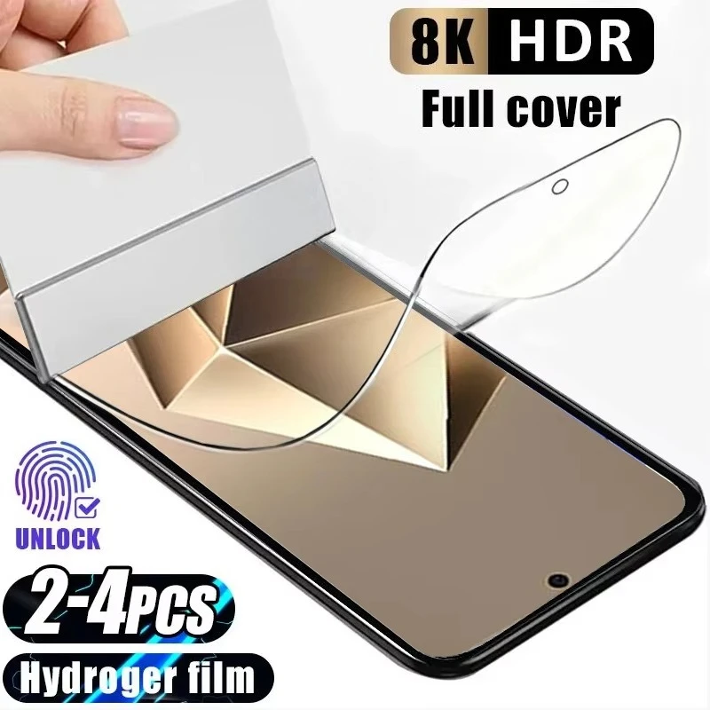 

2-4Pcs Silicone Soft Hydrogel Film for Infinix Note 50 Pro Plus 40 30 VIP 50X 40X GT 20 10 Pro Hot 50i 40i Screen Protectors
