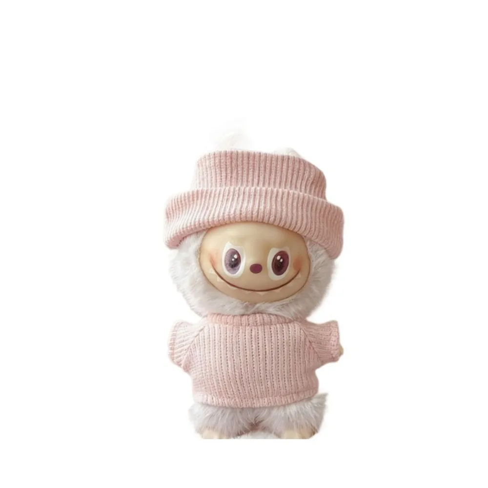 Knit Two-piece Outfit For 4th Gen Mini Labubu Doll Multi-color Simple Casual Inner Layering Doll Bottom Outfit