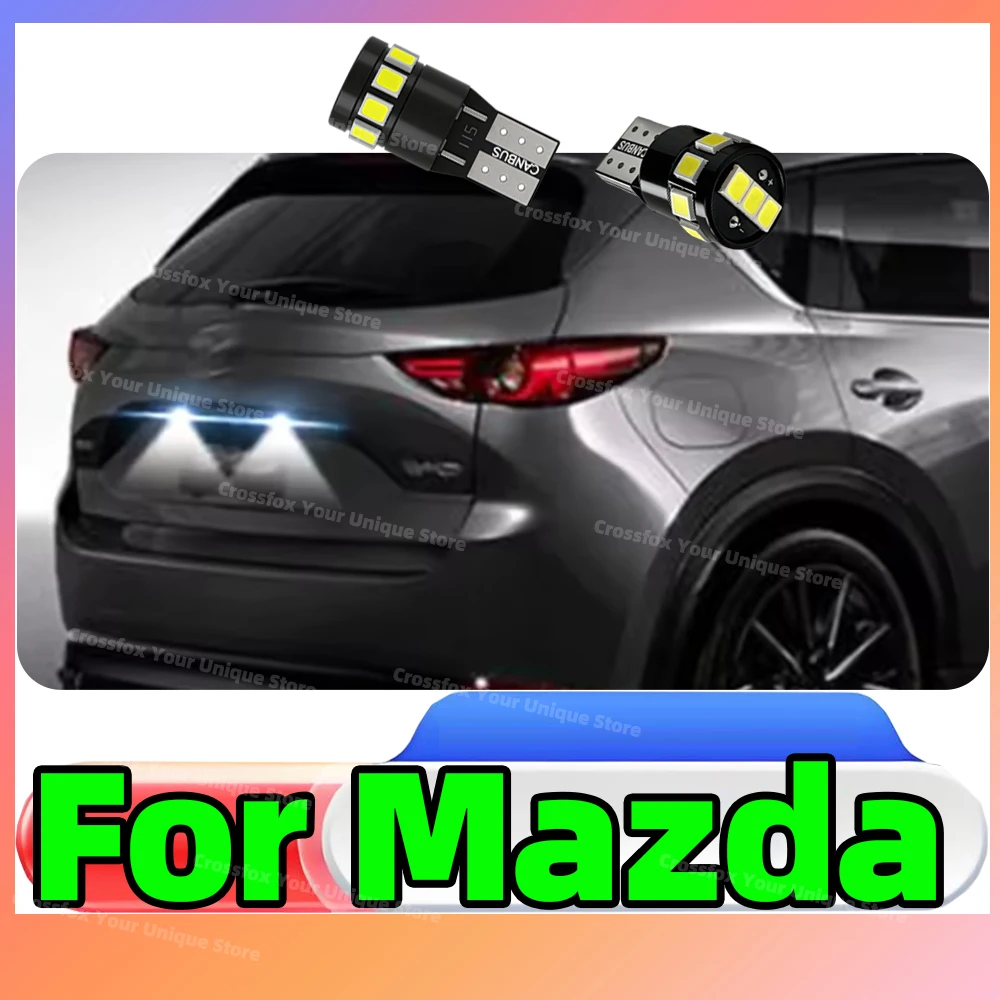 2x LED-Kennzeichenbeleuchtung W5W T10 für Mazda 2 3 Sport Mazda5 6 2003-2018 CX-3 CX-5 2013-2019 CX-7 CX-9 Nummernschildbeleuchtung 12V