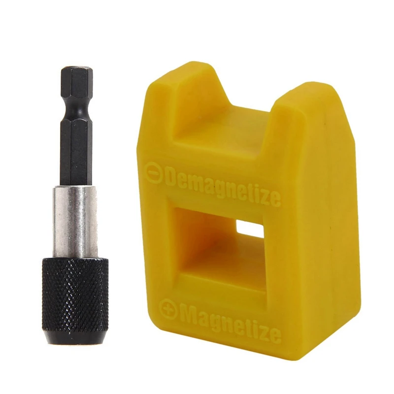 

2 Pcs Accessories: 1 Pcs Screwdriver Magnetizer Degaussing Demagnetizer Magnetic & 1 Pcs 1/4 Inch Impact Drive Hex Shank Quick R