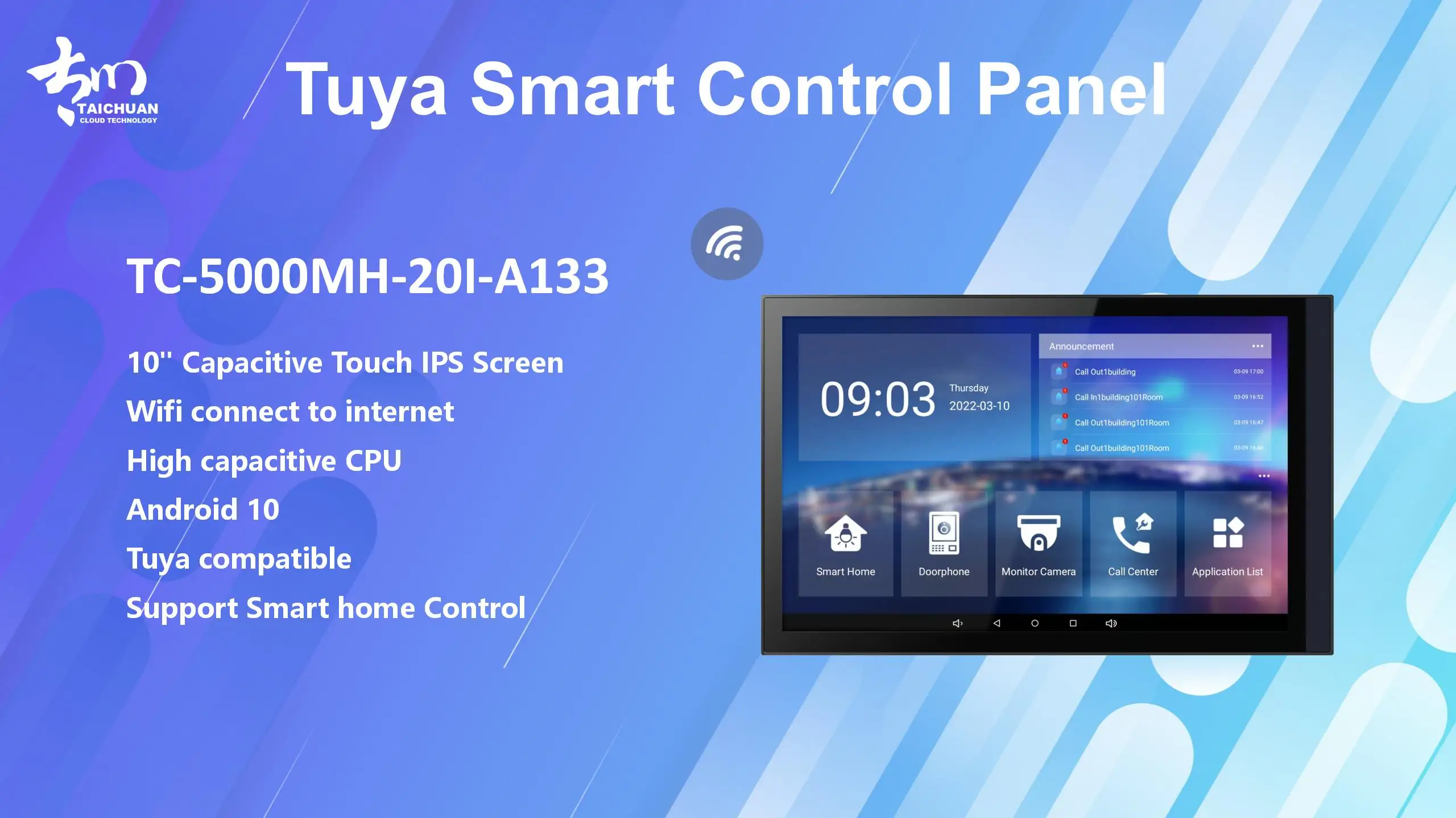 Tuya smart home control center Smart Touch Screen Home Automation Wall Control Panel Smart Display video intercom monitor