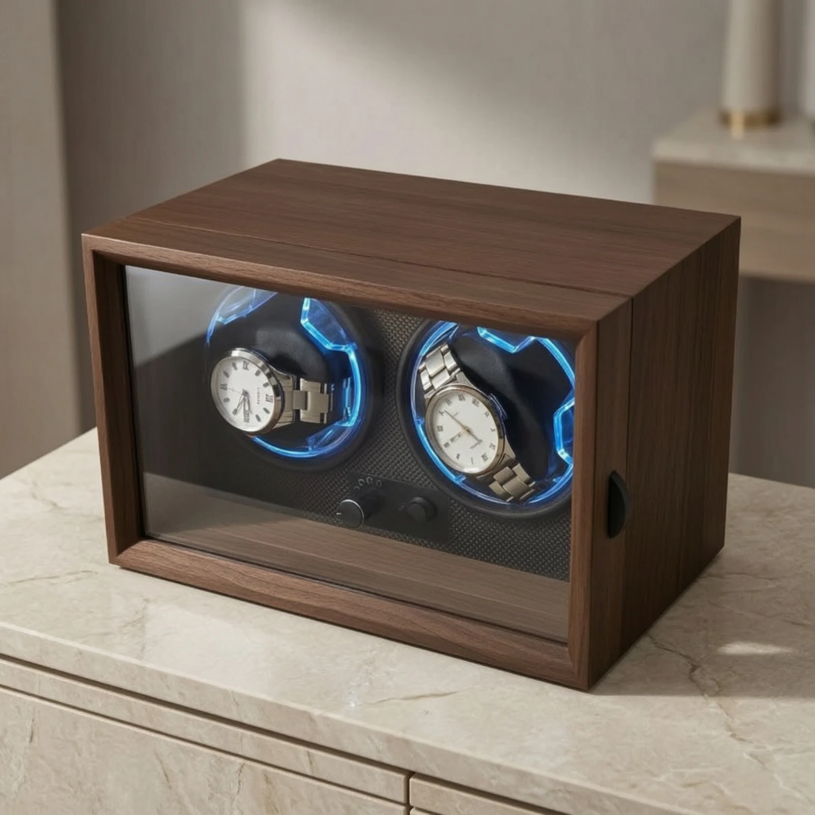 Quiet Luxury Watch Men - Avvolgitore per due orologi silenzioso di