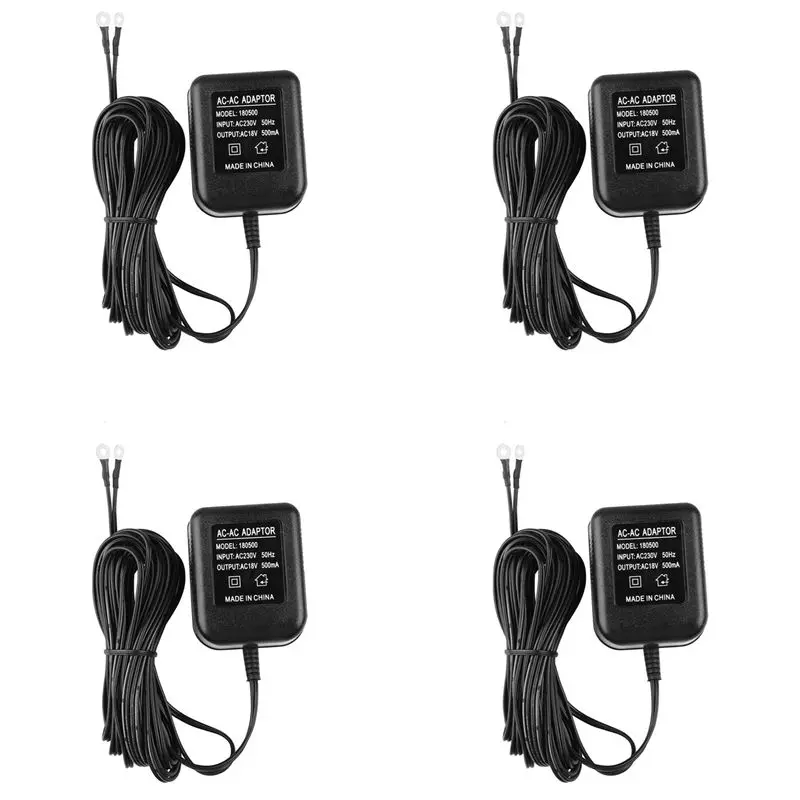 AB33-4X AC Doorbell Power Adapter, 18V 500MA Doorbell Transformer, 10M Cable, Compatible Ring Doorbell,Video Doorbell EU Plug