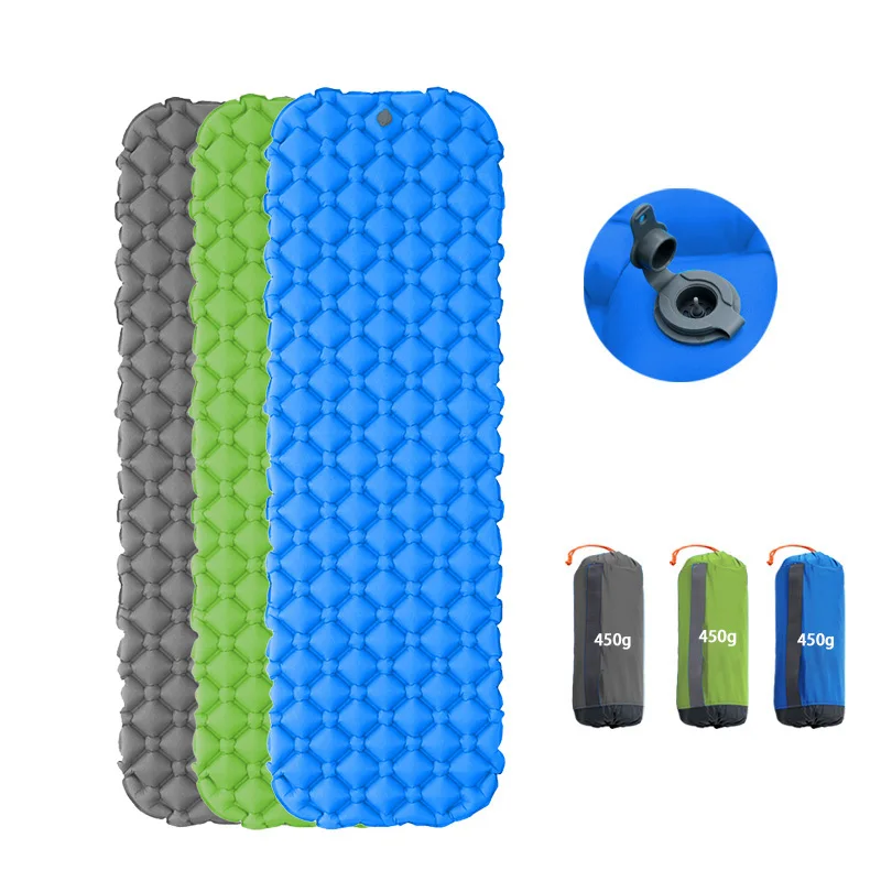 40DNylon Self Inflating Sleeping Pad for Camping Mattress TPU Air Mattress Waterproof Camping Mat Ultralight Inflatable Mattress