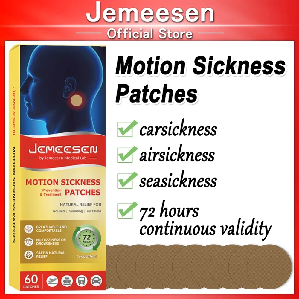 Jemeesen motion sickness patch effectively relieves headache, nausea and vomiting caused by motion sickness