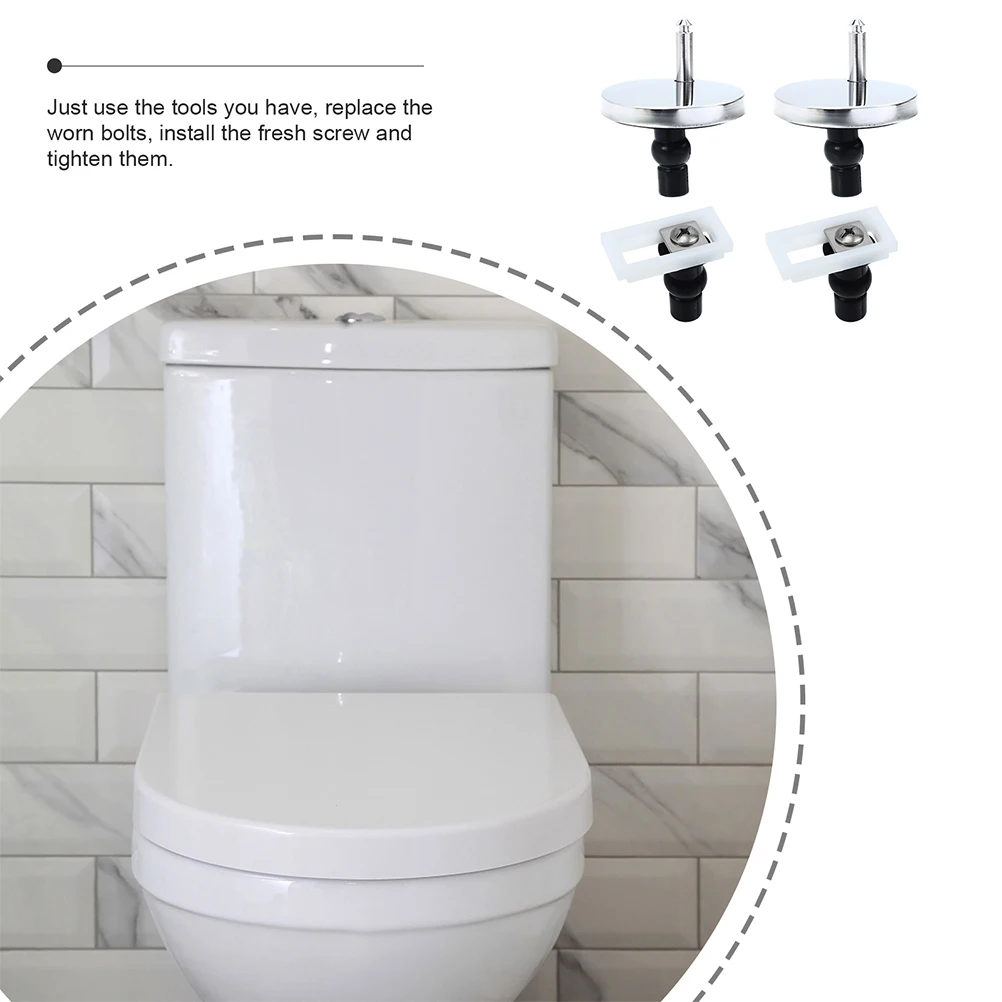 1Set Toilet Seat Mounting Bolts Screws Universal Durable Professional Installation Toilet Seat Accessories Kit