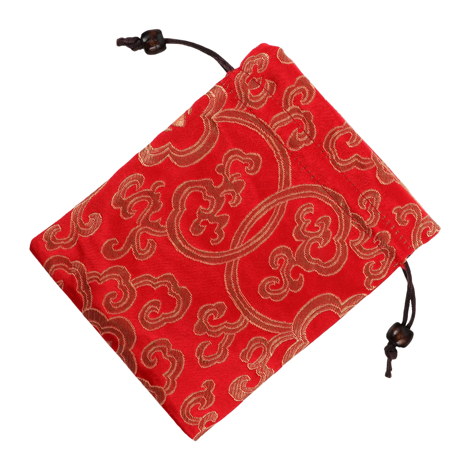 

Silk Drawstring Pouch For Singing Bowls Jewelry Storage Chinese Embroidered Brocade Bag Lightweight Durable Travel
