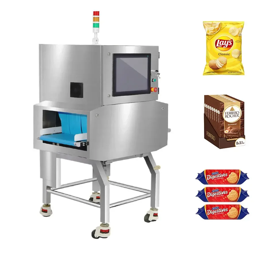 آلة فحص الطعام بالأشعة السينية عالية الجودة وعالية الحساسية للكشف عن المعادن لصناعة أطعمة الوجبات الخفيفة