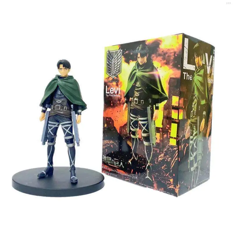 Anime Attack On Titan Annie Leonhart Female Titan Eren Levi Ackerman Action Figures Collectible Model Desktop Decor Statue Toy