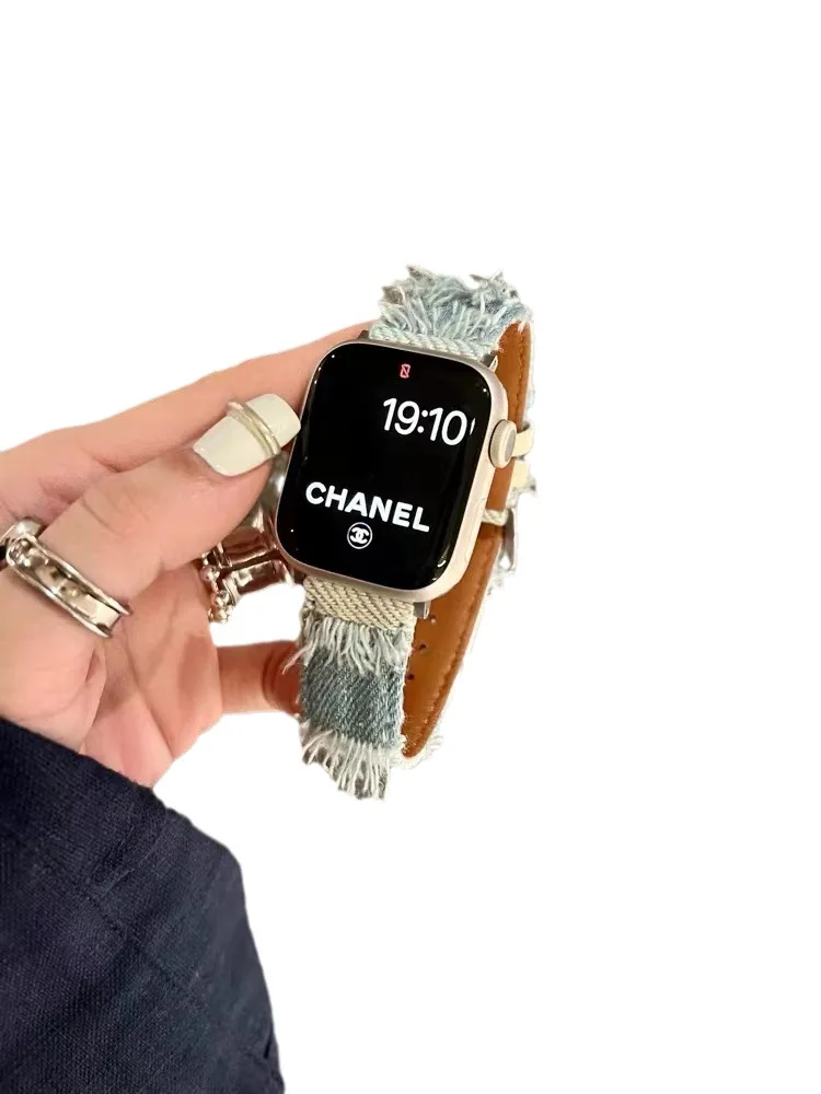 Suitable for applewatch Apple Watch iwatch345678 generation SE tassels to make old cowboy retro strap.