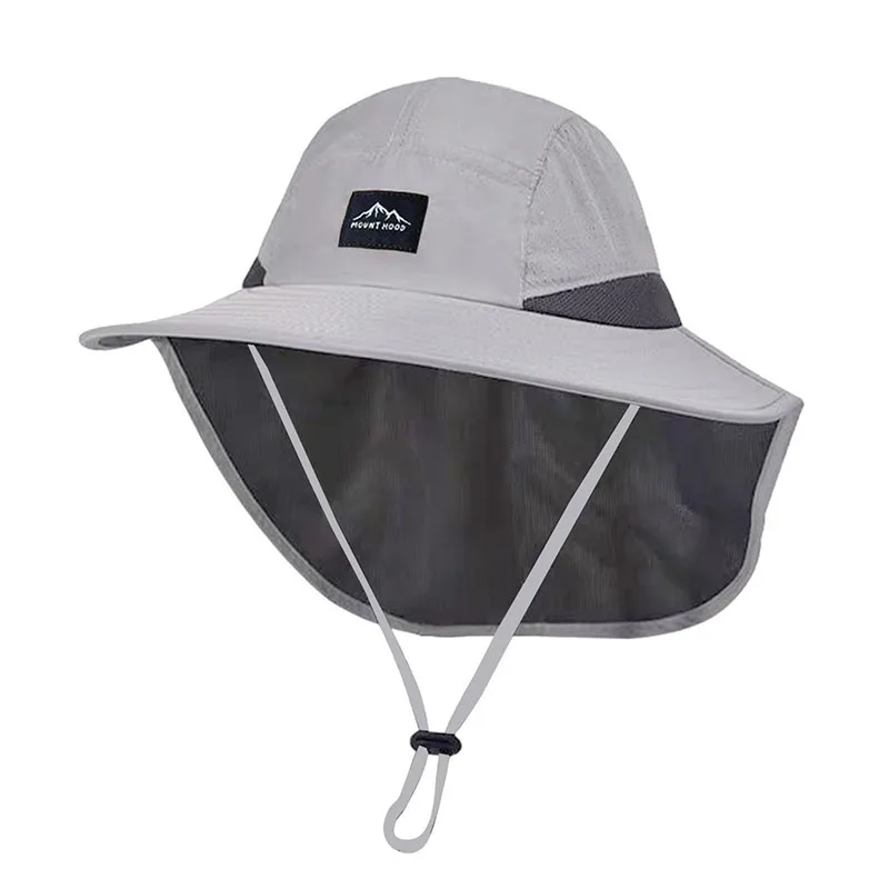 Topi matahari luar ruangan untuk pria dan wanita, syal musim panas, topi nelayan, memancing bernapas, berkemah, topi hiking