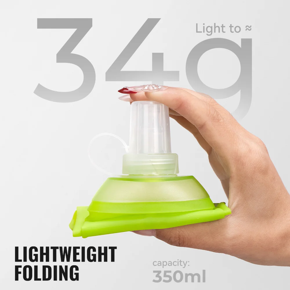 WRELS 190ml 250ml 350ml 500ml Water Bottle TPU Folding Soft Flask Outdoor Sport Running Water Bag Collapsible Water Bottle view 5