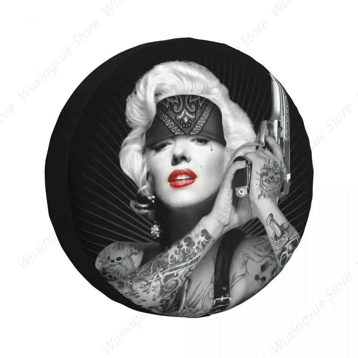 Funny Marilyn Monroe Tire Cover Wheel Protectors Weatherproof Universal for Jeep Trailer RV SUV Truck Camper Travel Trailer